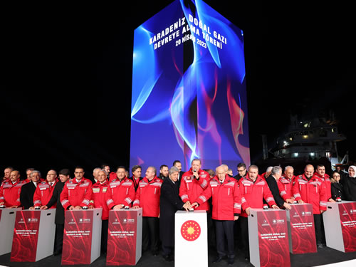 Cumhurbaşkanı Erdoğan, Karadeniz Doğal Gazı Devreye Alma Töreni’ne katıldı