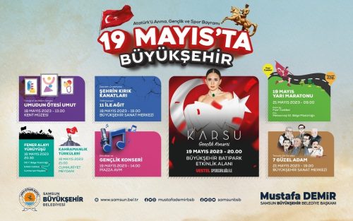 SAMSUN’DA 19 MAYIS COŞKUSU DOYASIYA YAŞANACAK