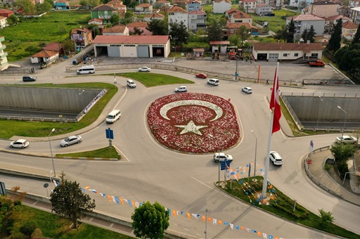 BAFRA BELEDİYESİ’NDEN İLÇE GİRİŞİNE ANLAMLI ÇALIŞMA