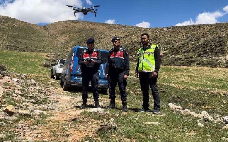 Malatya’da Kaybolan Küçükbaş Hayvanları Jandarma Dron Yardımıyla Buldu