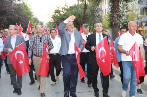 BAFRA 15 TEMMUZ’DA YİNE TEK YÜREK OLDU