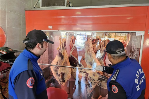 Bafra Zabıta Ekipleri Kasap  Denetimin de
