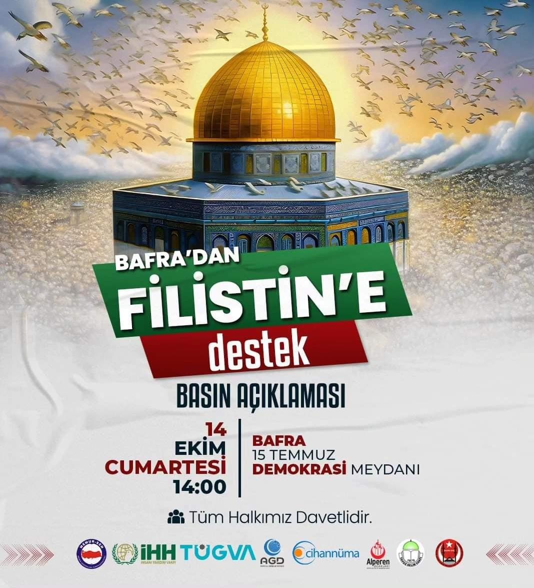 Bafra’dan Filistin’e Destek