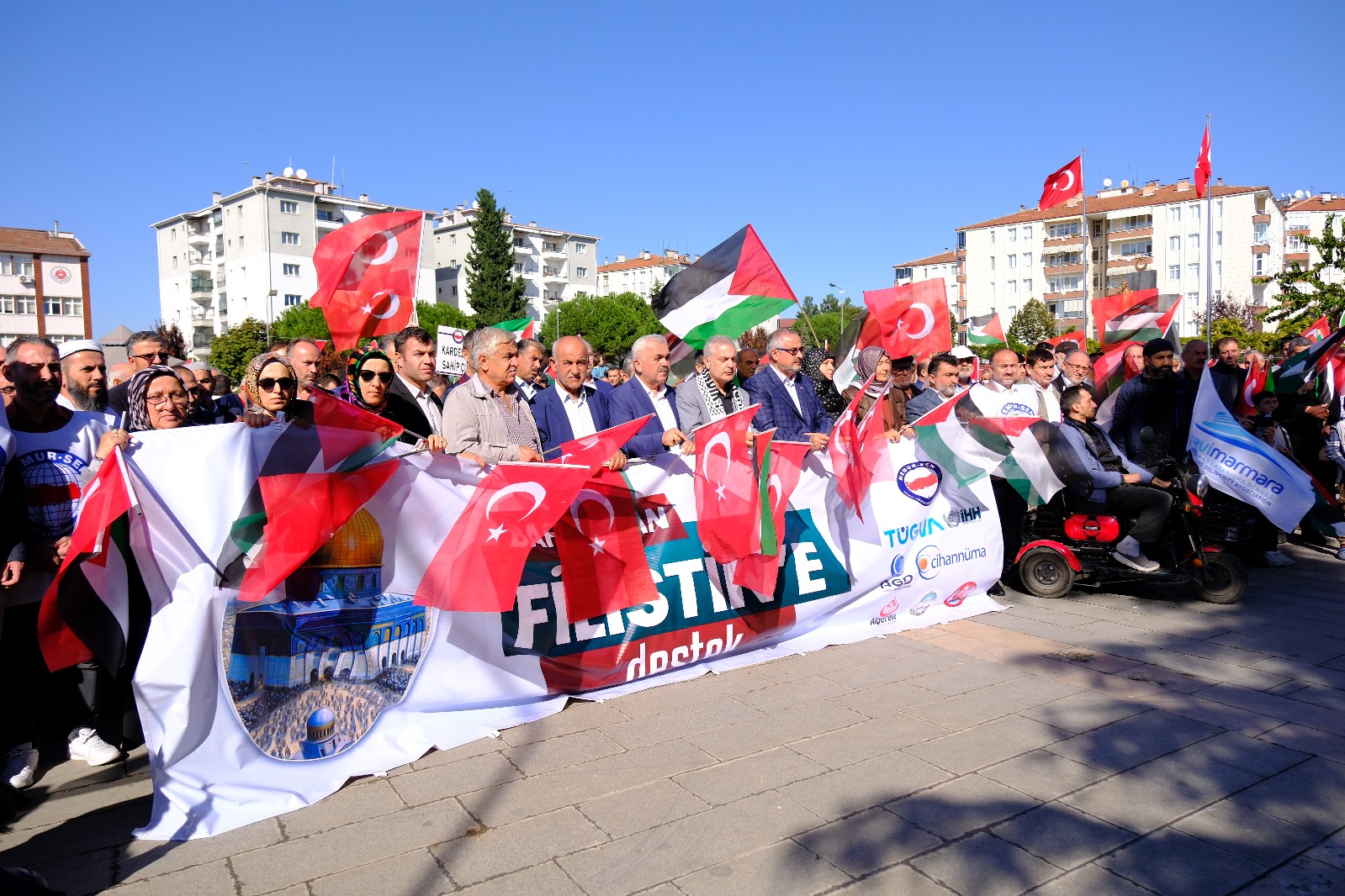 Bafra’da Filistin’de Destek