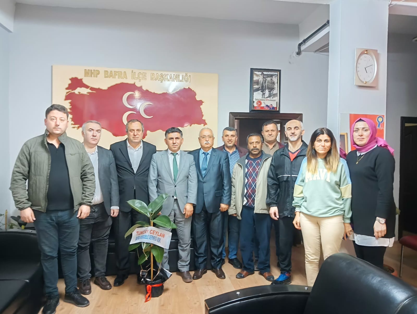 Bafra Mübadele ve Balkan Türk Kültürü Araştırmaları Derneği MHP Bafra ilçe başkanı Usta ve Yönetimini Bafra Ziyaret etti