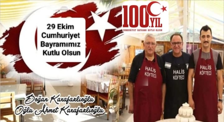 Başkan Doğan Karafazlıoğlu’nun 29 Ekim Cumhuriyet Bayramı’nın 100. Yılı mesajında