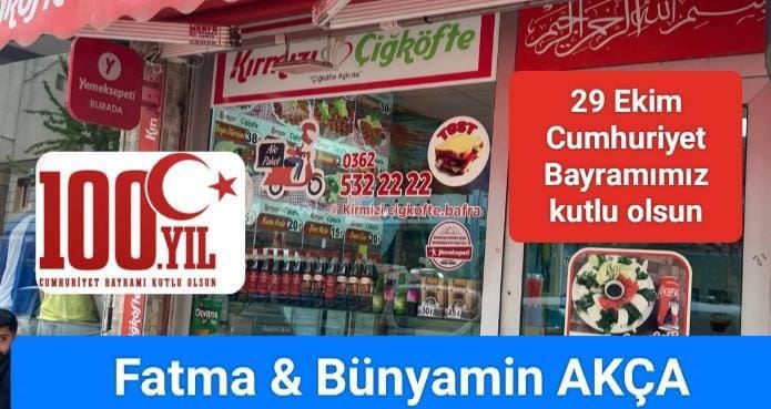 Kırmızı Çiğ Köfte Fatma & Bünyamin AKÇA 29 Ekim Cumhuriyet Bayramı’nın 100 yılı mesajı