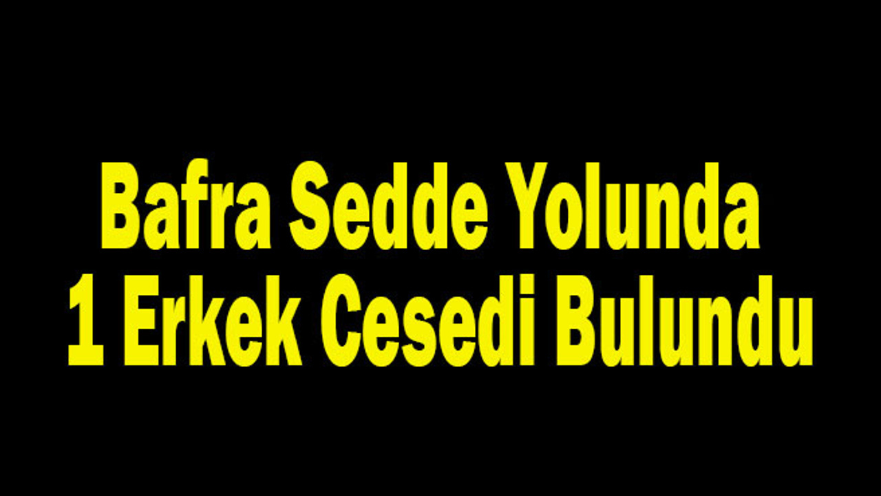 Bafra sedde yolunda Erkek  cesedi bulundu