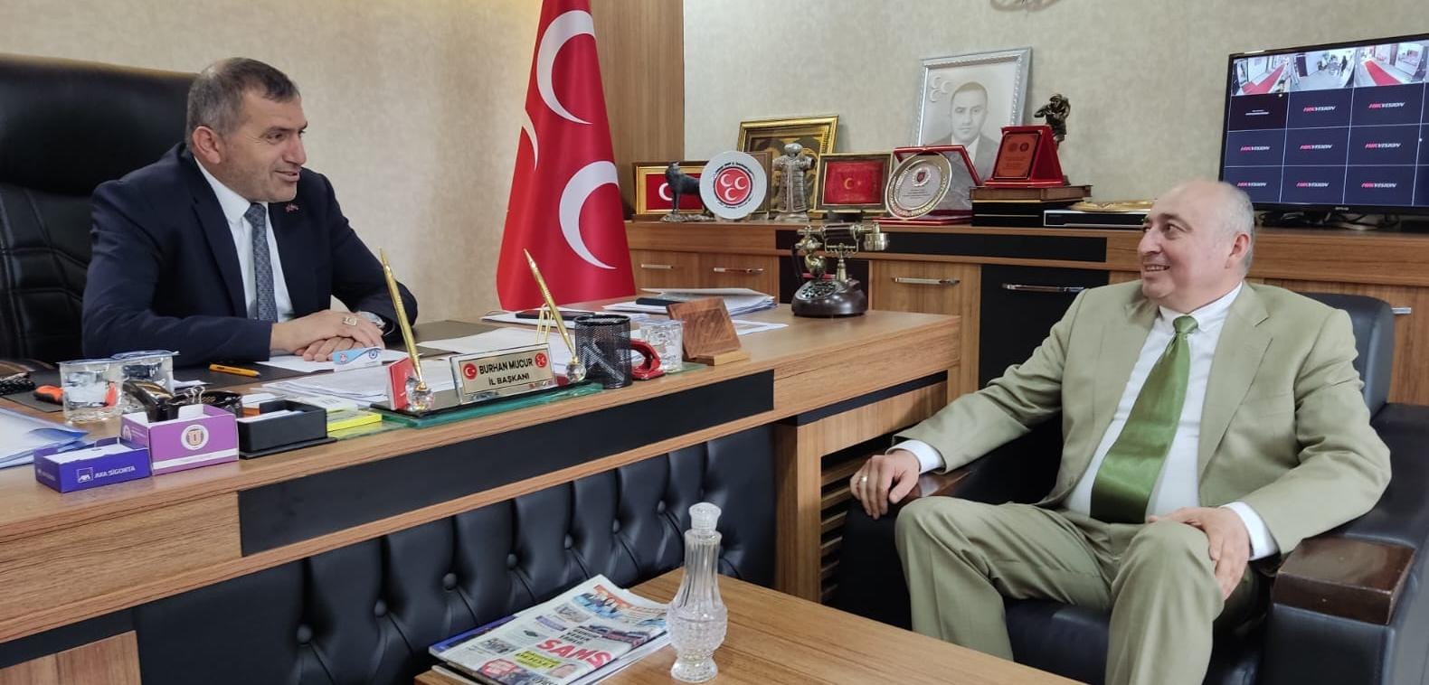 Mali Müşavir Engin Şen’den MHP İl Başkanı Burhan Mucur’a Ziyaret