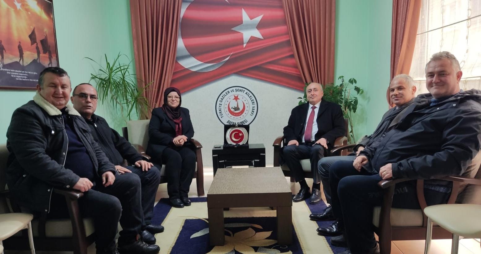 Şen, Gaziler ve Şehit Aileleri Vakfı Bafra Şubesi, Bafra Ziraat Odası ve Ticaret Borsasını Ziyaret etti