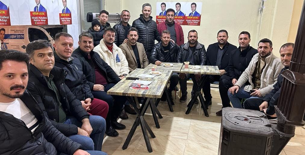 BAFRA KOSOVALILAR (KOSDER) DERNEĞİNDEN İSHAKLI MAHALLESİ MUHTAR ADAYI OLAN UĞUR USTA’YA ZİYARET