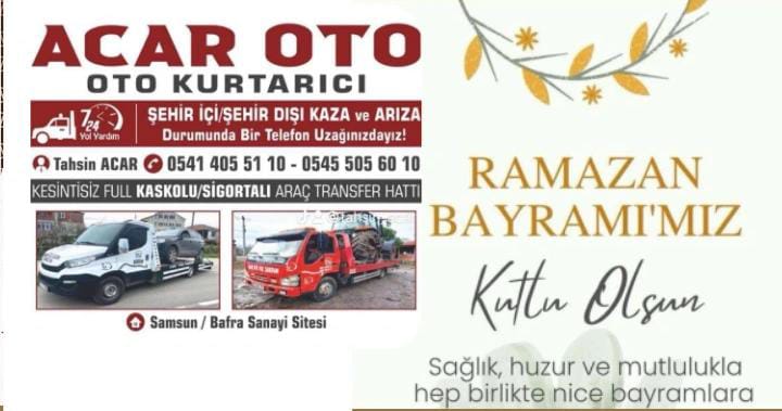 Acar Oto Kurtarıcı Tahsin Acar ” Ramazan Bayramı” Mesajı