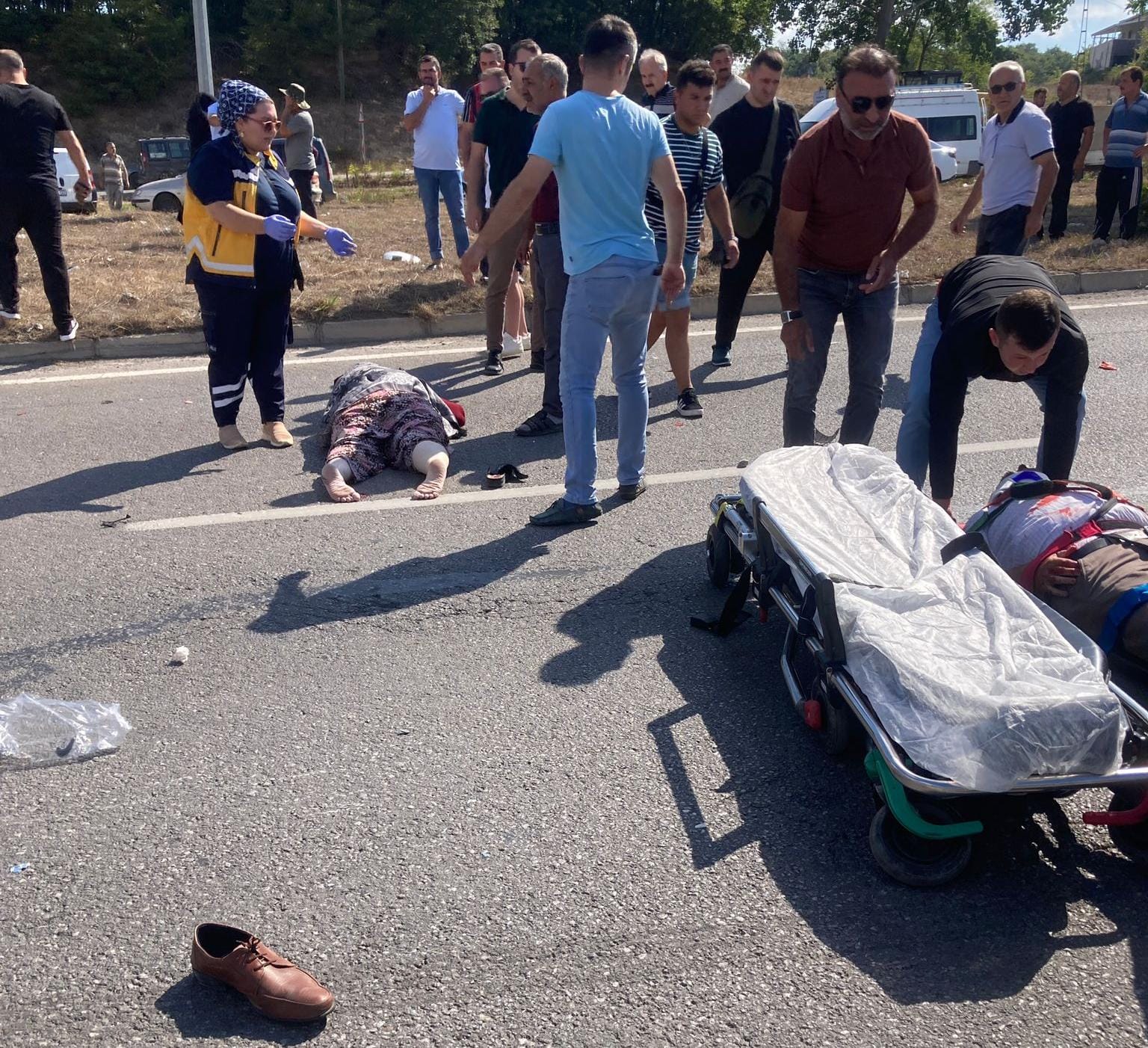 Bafra’da Araç ile Motosiklet çarpıştı 2 Yaralı 