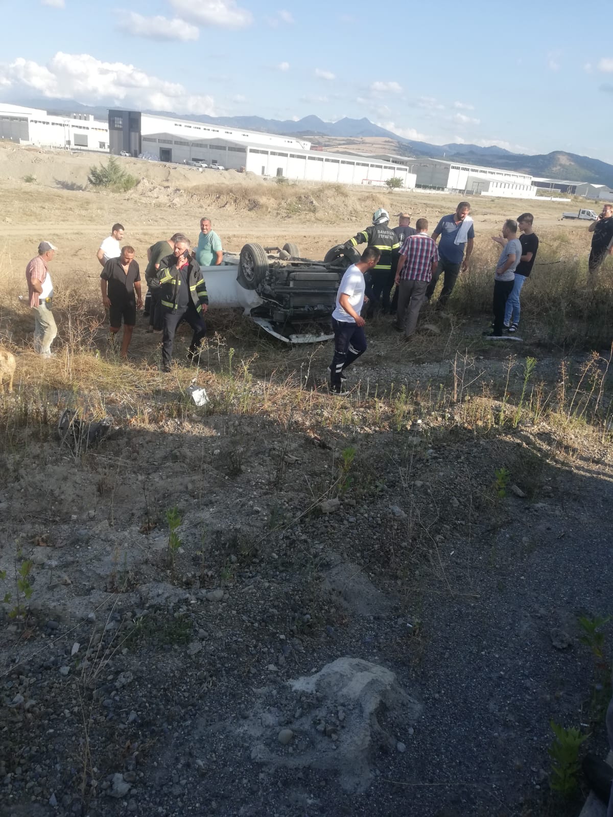 Bafra OSB yolunda trafik kazası: 2 yaralı