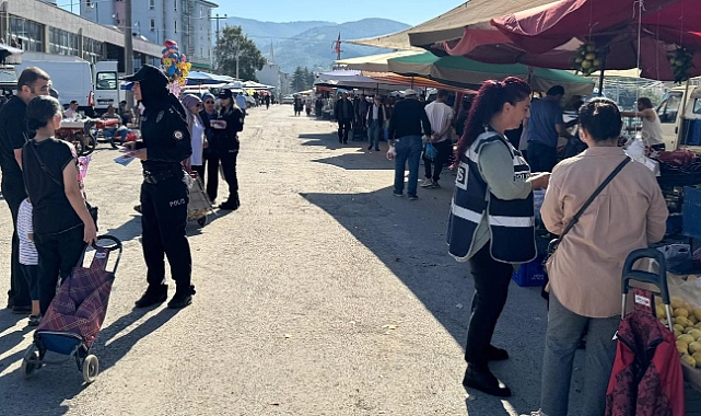 ALAÇAM POLİSİ  BİLGİLENDİRME BROŞÜR DAĞITTI