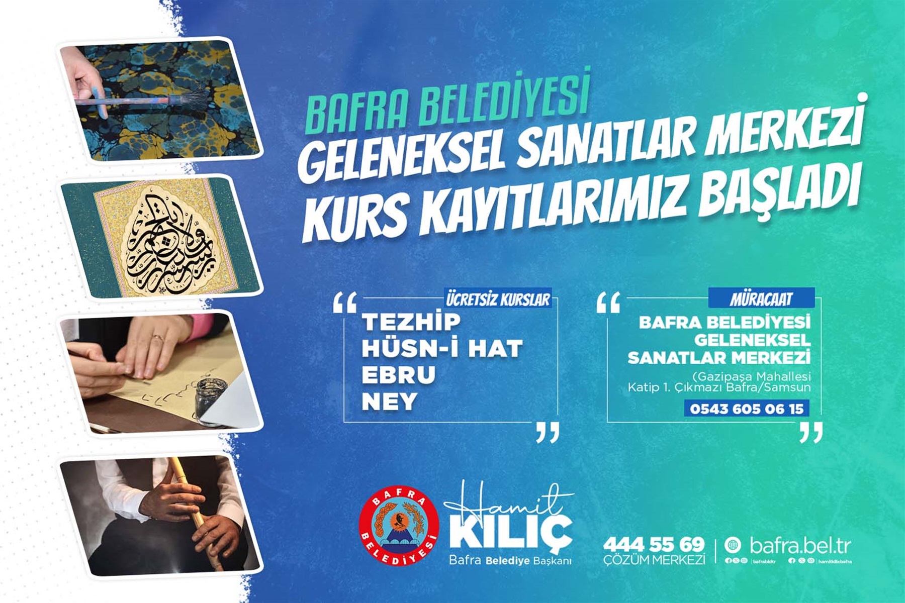 GELENEKSEL SANATLAR MERKEZİ YENİ DÖNEM KURS KAYITLARI BAŞLADI