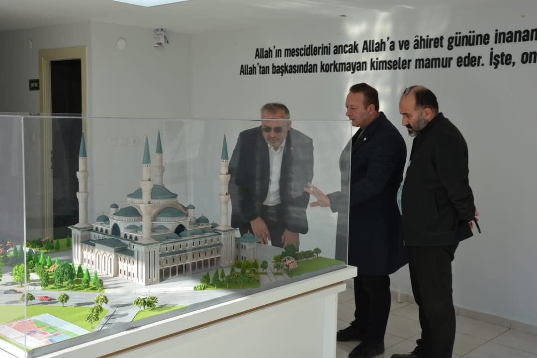 Başkan Kılıç ve Başkan Kocabaş Millet Camisi İnşaatında İnceledi