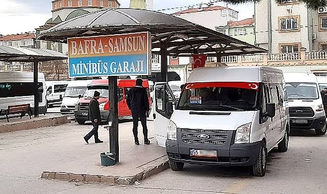 Bafra-Samsun Minibüs Ücretlerine Zamlı tarife nasibini almaya devam ediyor