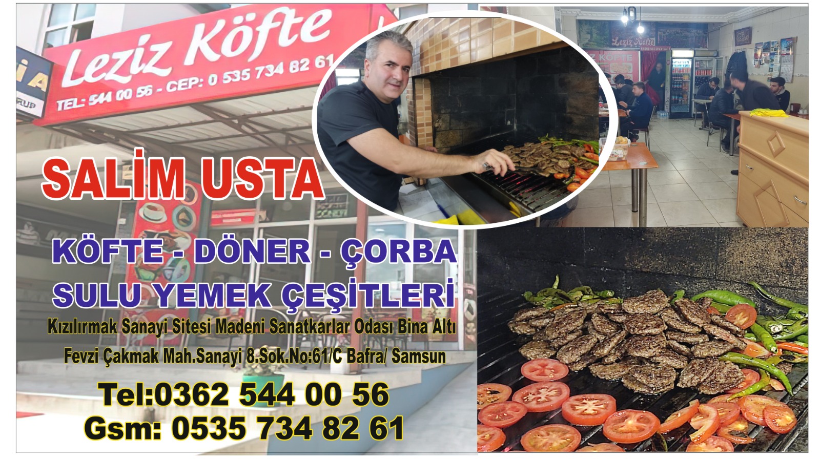 CANINIZ KÖFTE ÇEKTİYSE LEZİZ KÖFTECİ YANINIZDA YERİMİZİ  BİLİYORSUNUZ  AYNI YERDEYİZ 