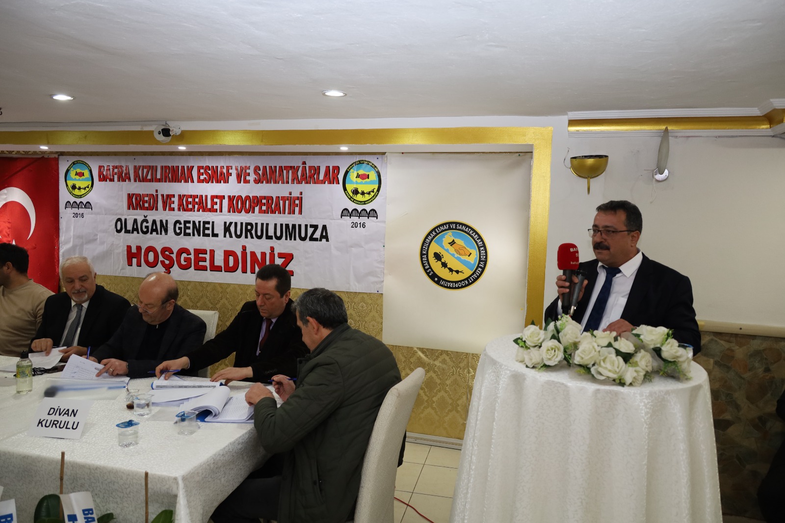Bafra Kızılırmak Esnaf ve Sanatkârlar Kredi ve Kefalet Koop. Olağan Genel Kongeresinde mevcut Başkan Ahmet Yılmaz Güven Tazeledi