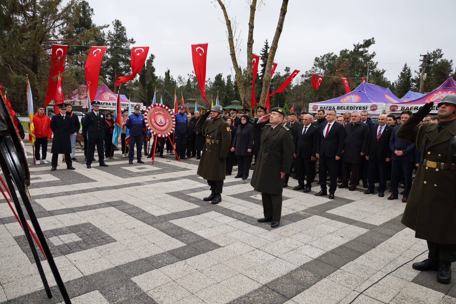 Bafra’da Çanakkale Deniz Zaferi ve Şehitleri Anma gününde Şehitler Unutulmadı