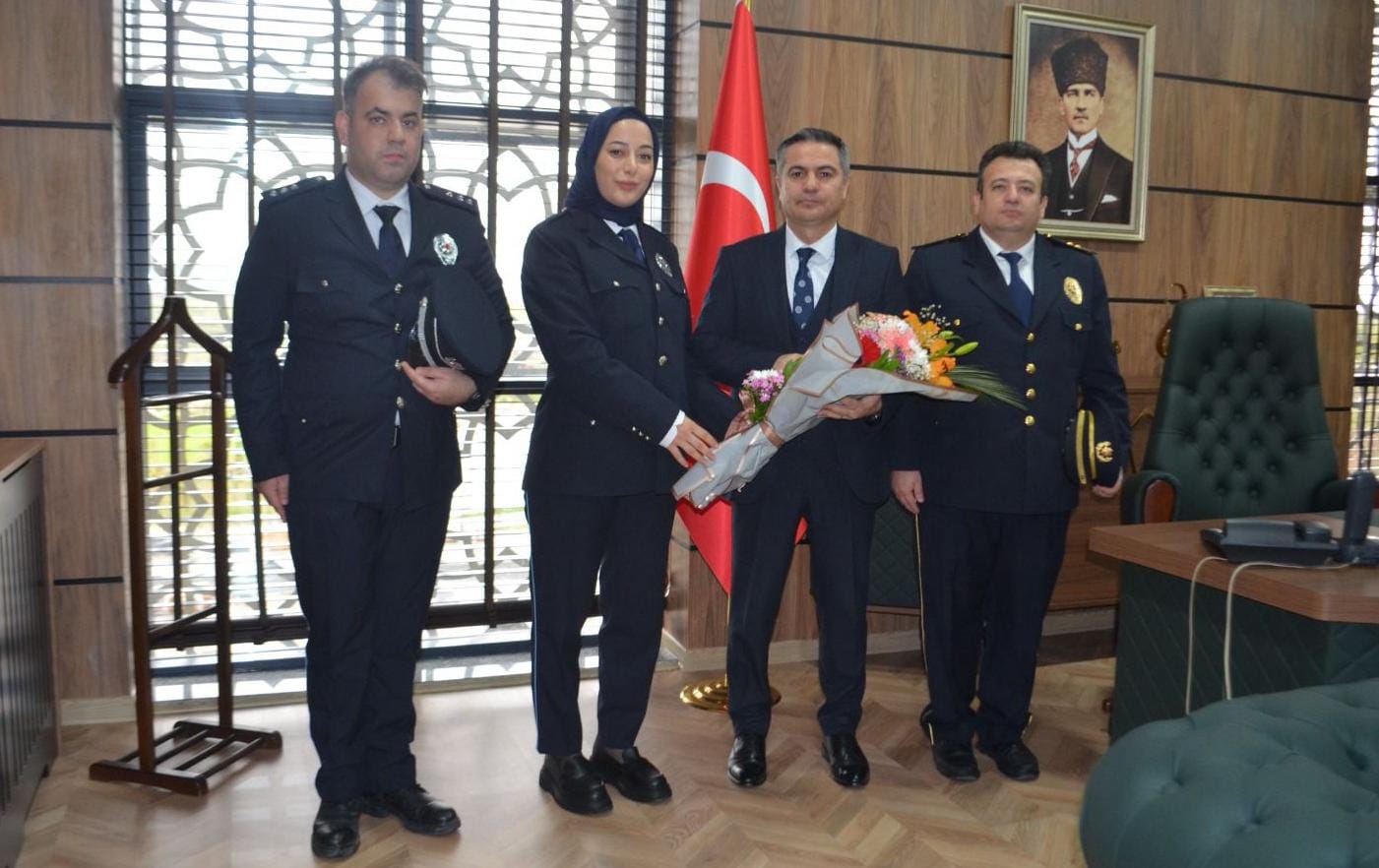 Bafra’da Polis Haftasında Emniyetten Kaymakam Altınpınar ve Başkan Kılıç’a Ziyaret