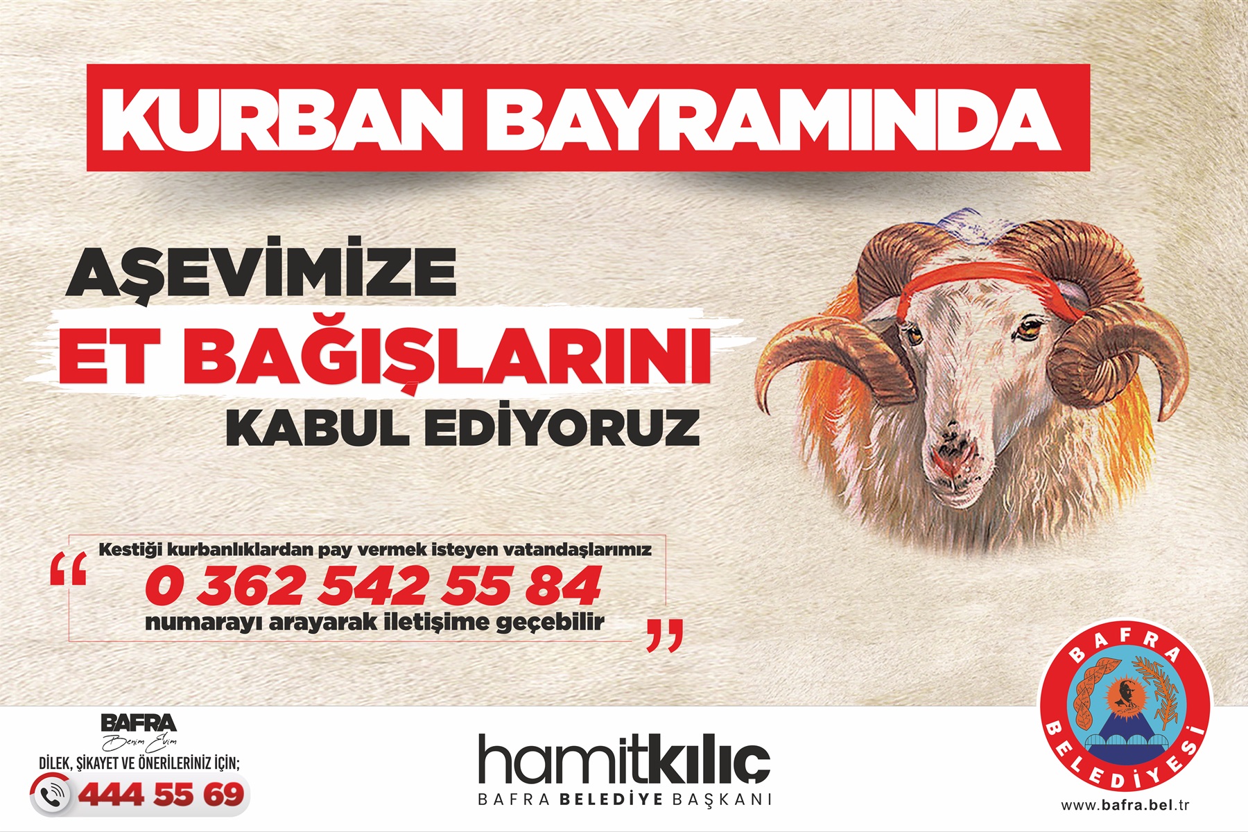 KURBAN BAĞIŞLARINIZLA GÖNÜLLERE DOKUNUYORUZ