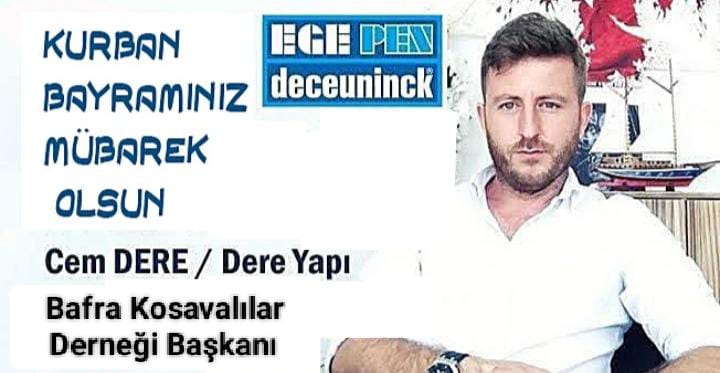 Bafra Kosavalılar Derneği Başkanı Dere Yapı Cem Dere ” Kurban Bayramı” Mesajı 