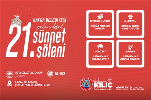21. GELENEKSEL SÜNNET ŞÖLENİ 27 AĞUSTOS’TA