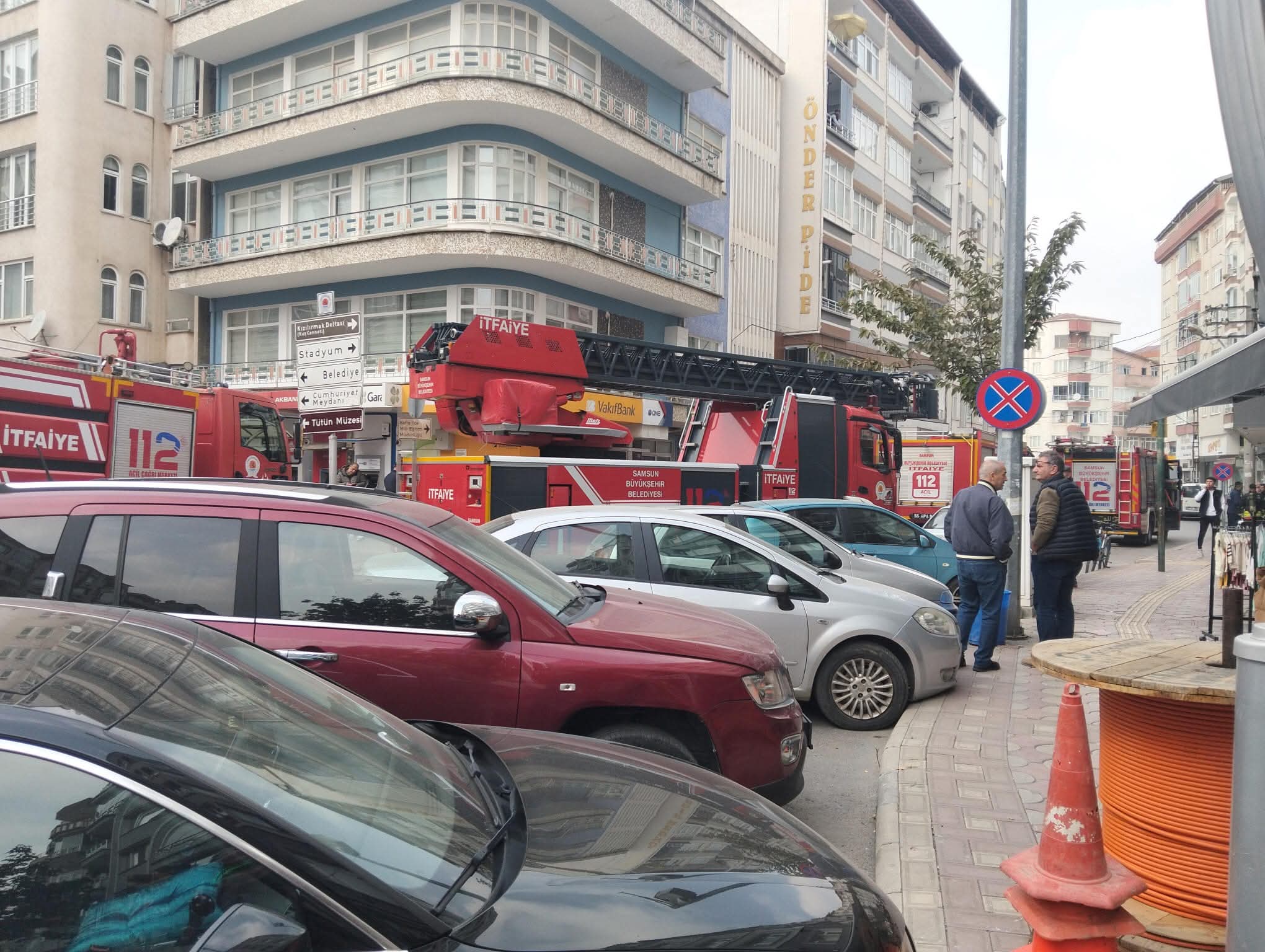 Bafra’daki işyerindeki Yangın korkuttu