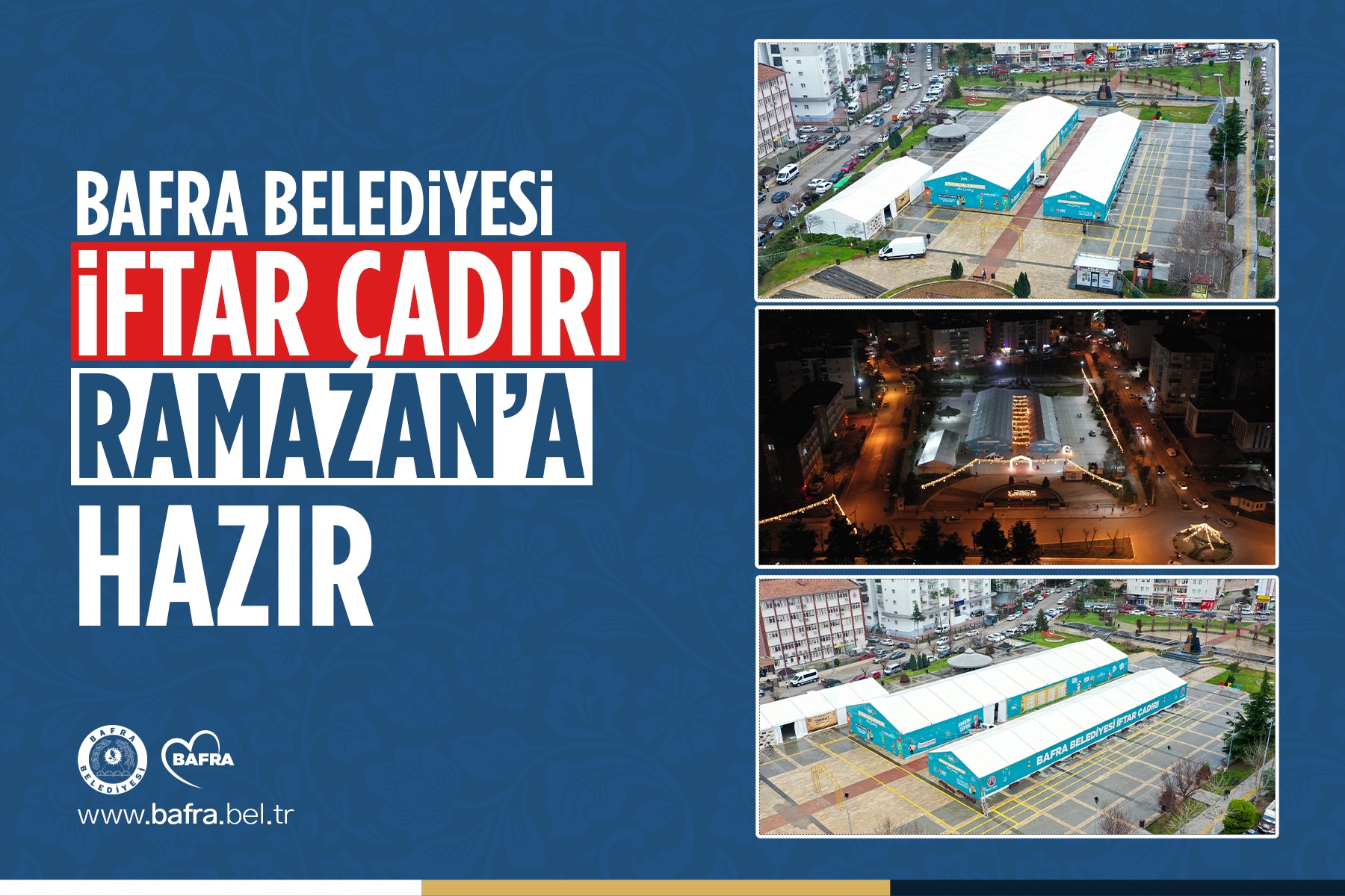 BAFRA BELEDİYESİ İFTAR ÇADIRI RAMAZAN’A HAZI