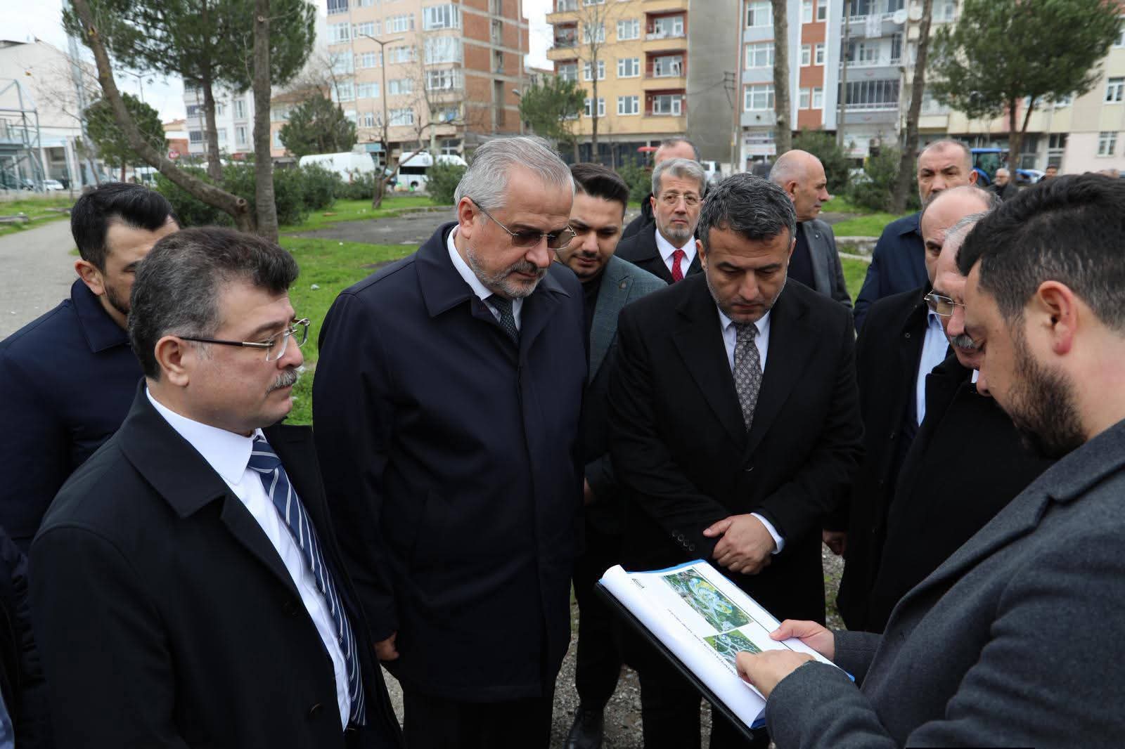 Bafra’da Gaziosmanpaşa Mahalle Parkı Proje Alanında İnceleme