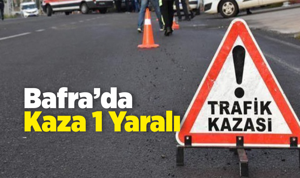 Bafra’da Kaza Sürücü yaralandı