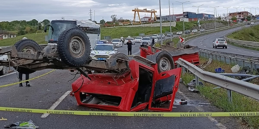 Bafra’da Feci Kaza: 22 Yaşındaki Genç Sürücü Kaza da hayatını kaybetti