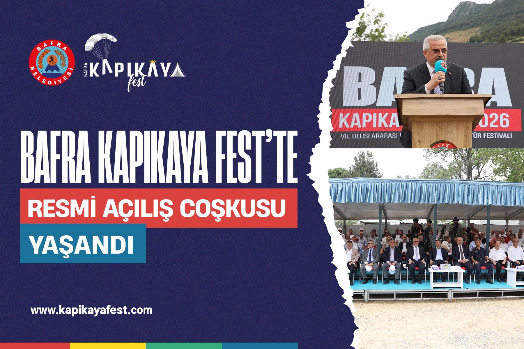 BAFRA KAPIKAYAFEST’TE RESMİ AÇILIŞ COŞKUSU YAŞANDI