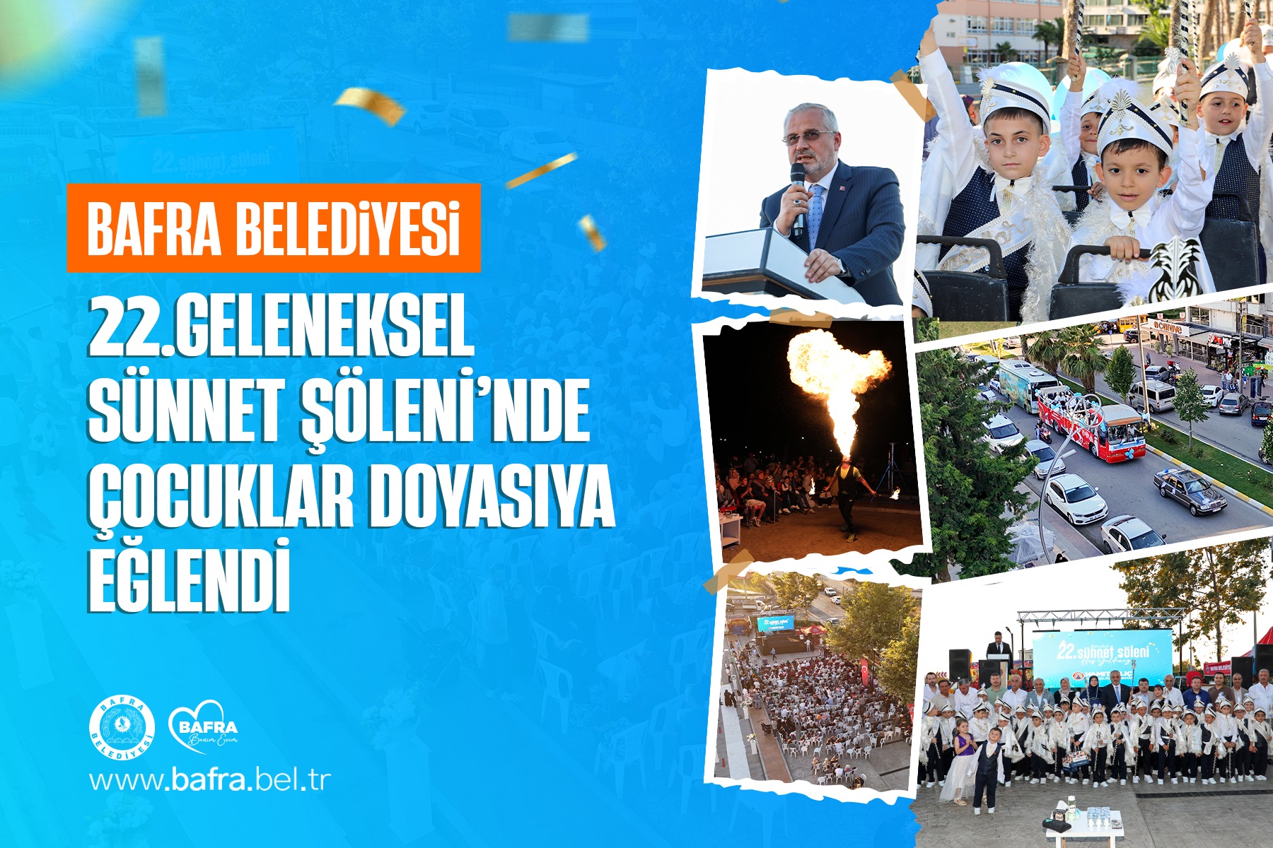 22. GELENEKSEL SÜNNET ŞÖLENİ’NDE ÇOCUKLAR DOYASIYA EĞLENDİ