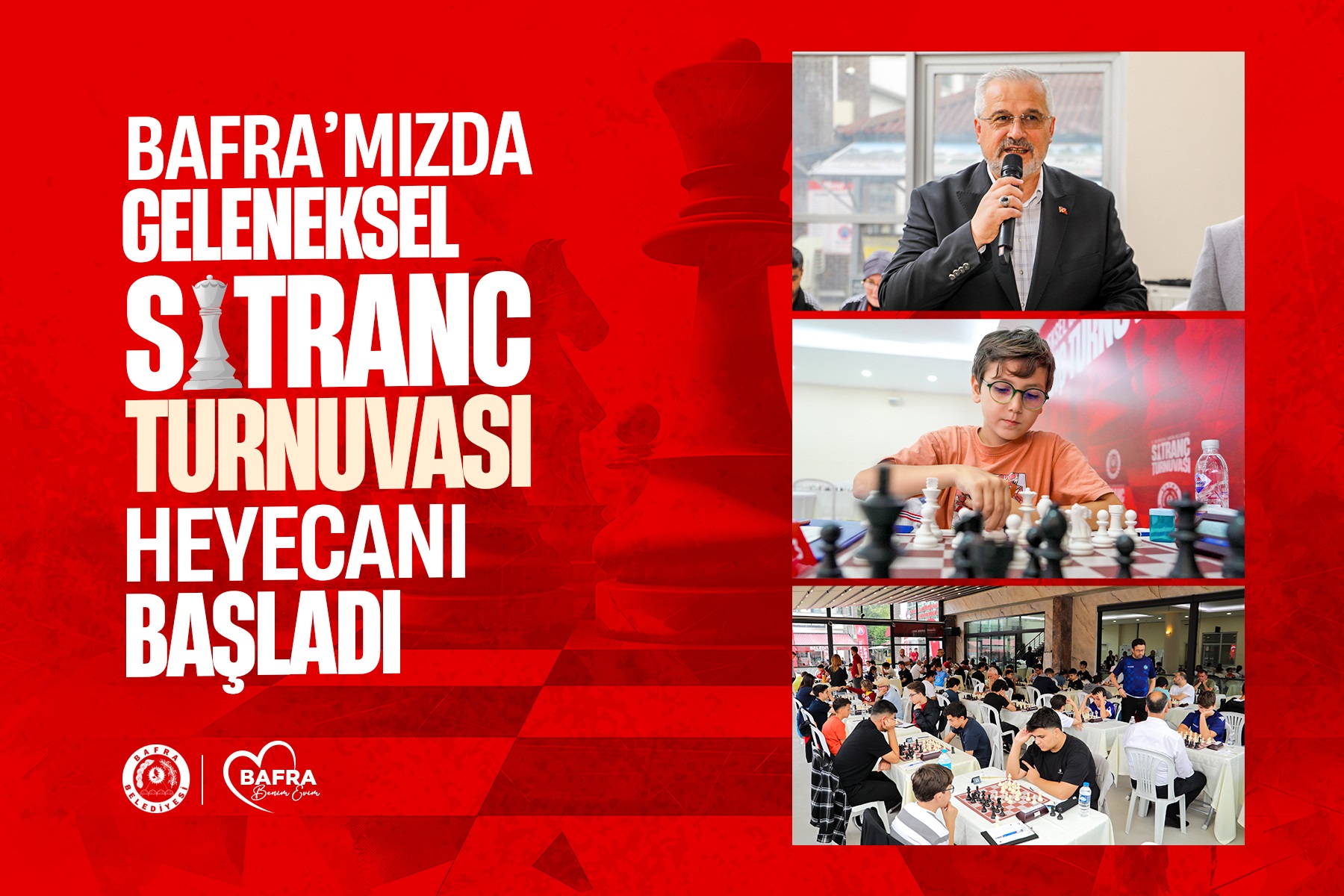 BAFRA’MIZDA GELENEKSEL SATRANÇ TURNUVASI HEYECANI BAŞLADI