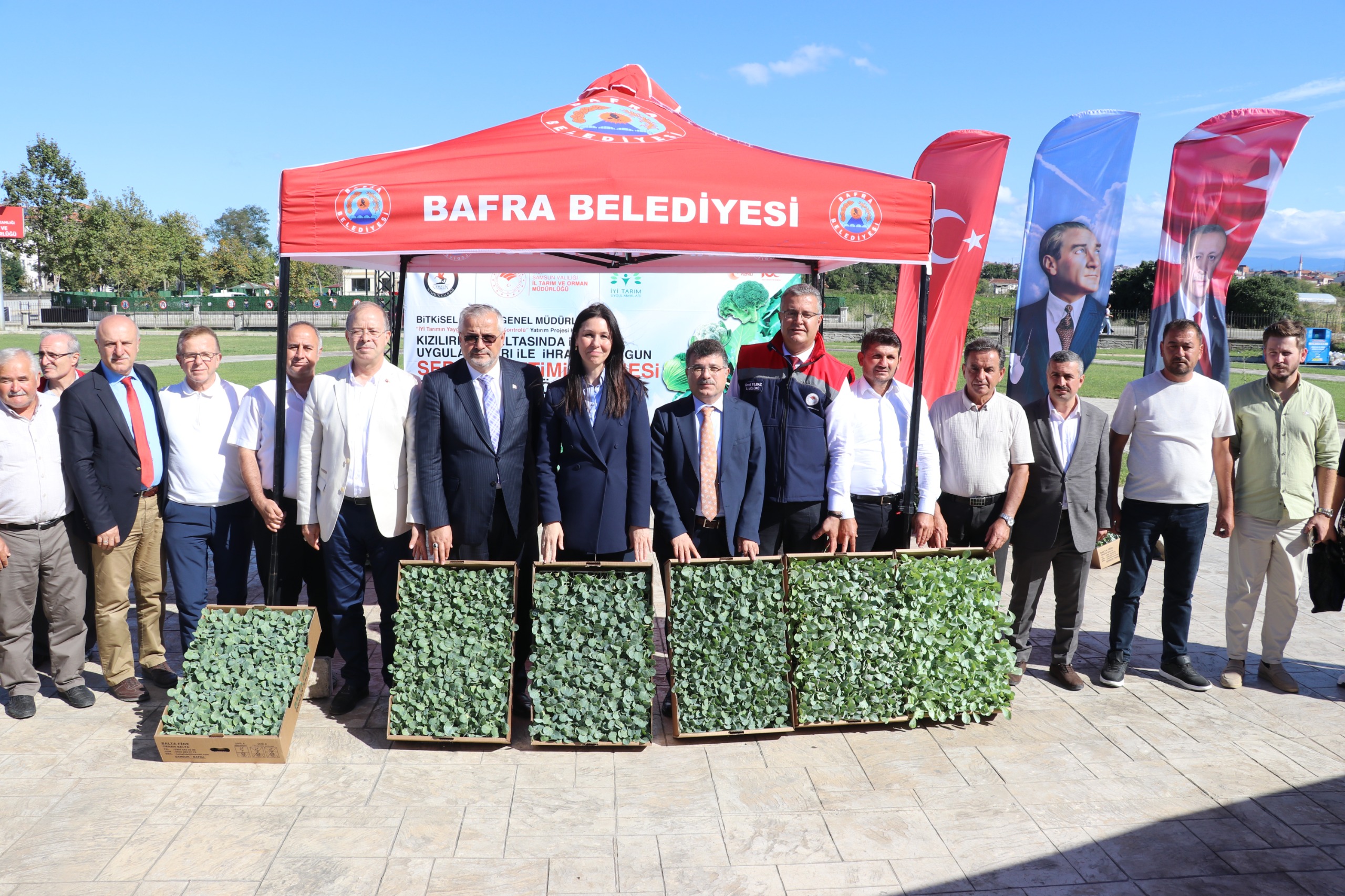 BAFRA’NIN KIZILIRMAK DELTASI’NDA KIŞLIK SEBZE ÜRETİMİNE FİDE DESTEĞİ